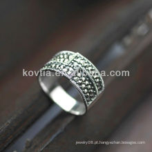 High-end design chunky prata anéis antigos anéis de alta qualidade
